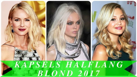 Kapsels blond halflang 2017