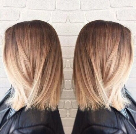 Balayage blond kort haar