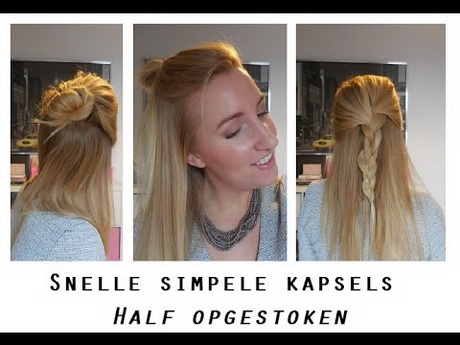 Haar half opsteken simpel