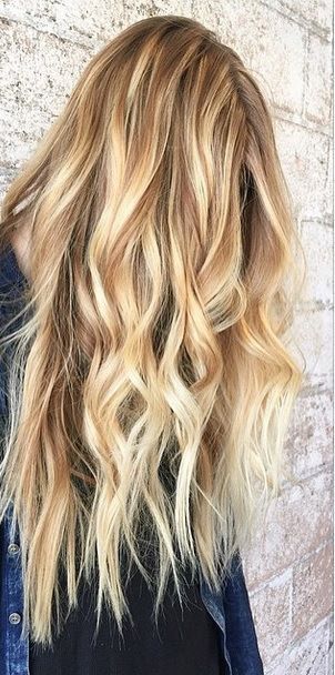 Blonde highlights in blond haar