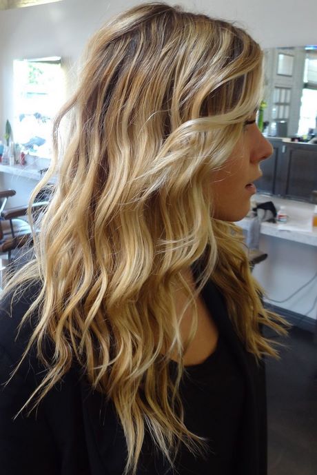 Blonde highlights in blond haar