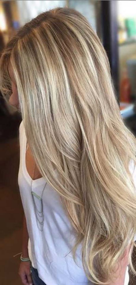 Blonde highlights in blond haar