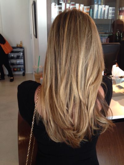 Donkerblond haar highlights