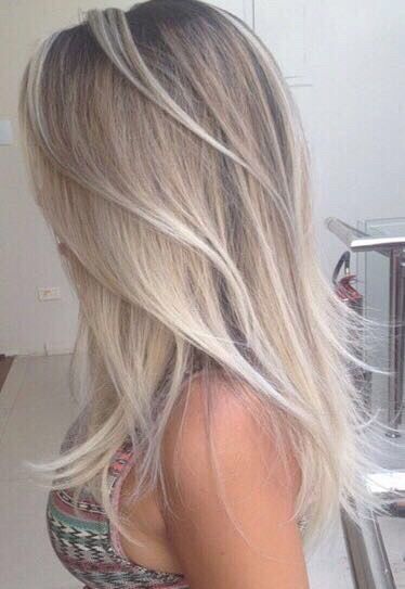 Haar highlights blond