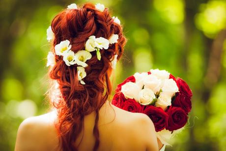 Haar bloemen bruiloft