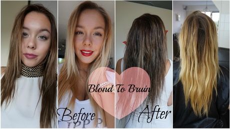 Blond naar bruin haar