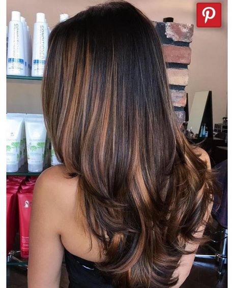 Balayage op zwart haar