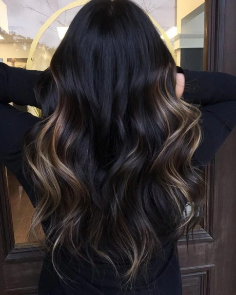 Balayage zwart haar