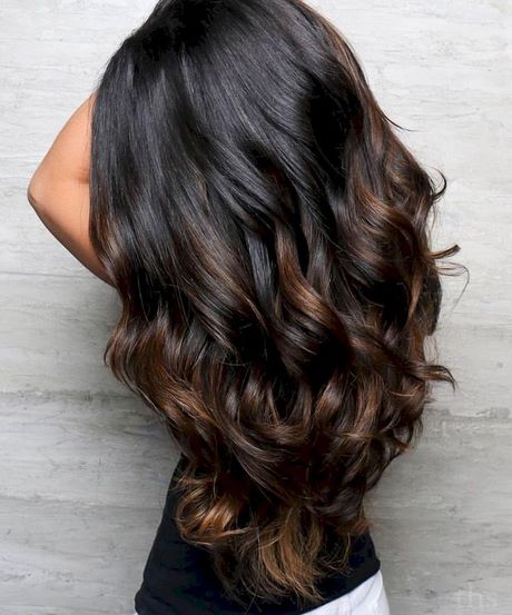 Balayage zwart haar