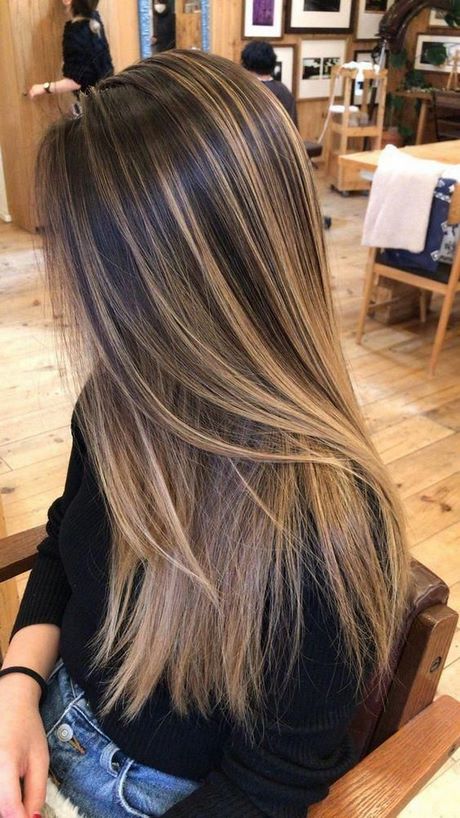 Bruin haar met lichtbruine highlights