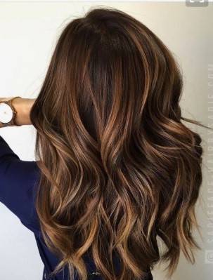 Donker haar highlights