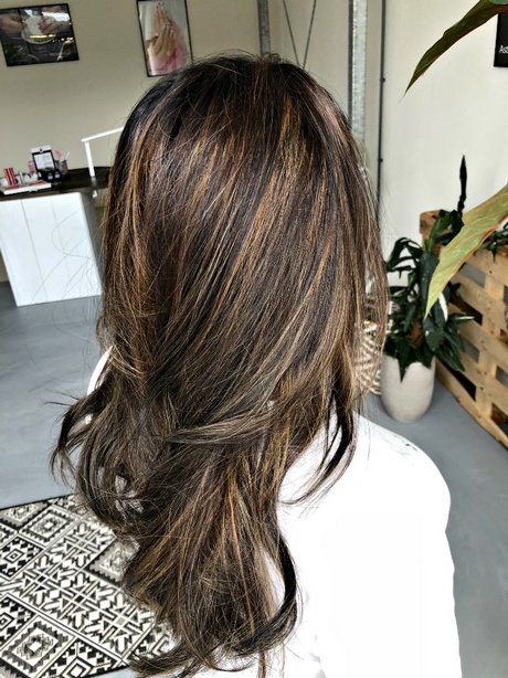 Haarkleur bruin met highlights