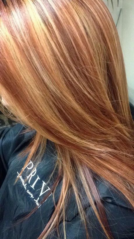 Rood haar met blonde highlights