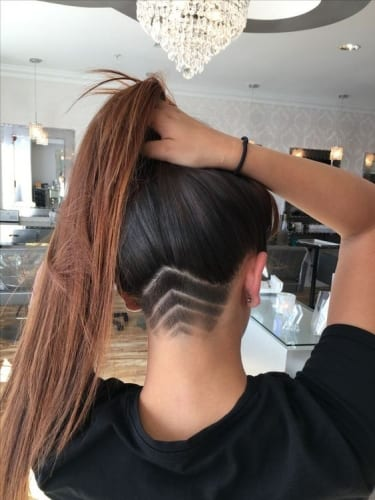 Undercut vrouwen lang haar