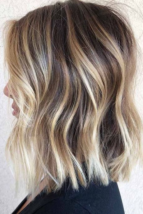 Balayage kort haar blond