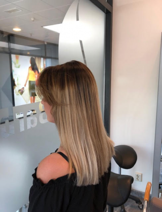 Balayage kort haar bruin
