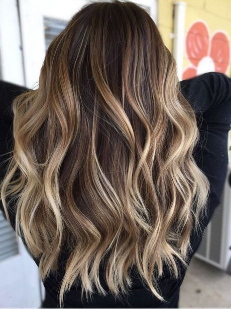 Balayage kort haar bruin