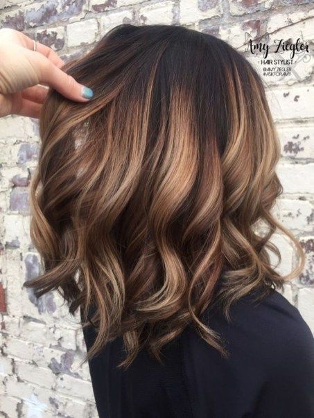 Halflang haar balayage