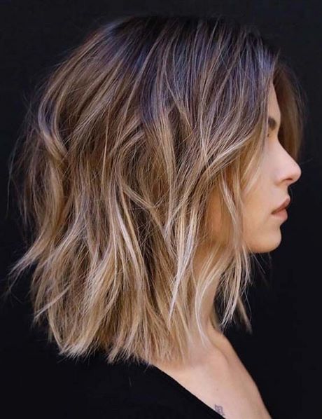 Halflang haar balayage