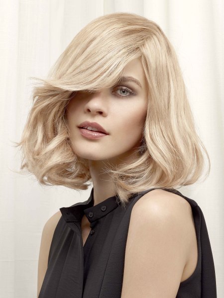 Lange bob blond haar